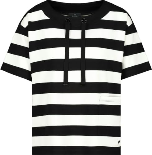 MONARI Damen T-Shirt mit Blockstreifen schwarz Weiss - 42 von MONARI