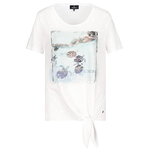 MONARI Damen T-Shirt mit Fotoprint und Knoten Weiss - 42 von MONARI