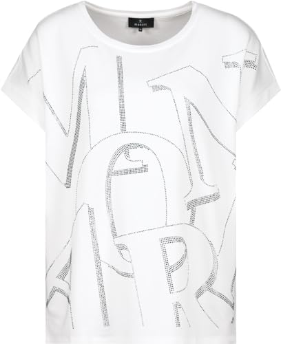 MONARI Damen T-Shirt mit Strass Buchstaben Off-White Weiss - 38 von MONARI