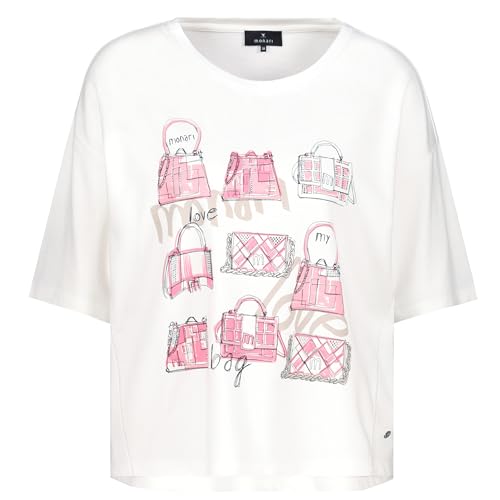 MONARI Damen T-Shirt mit Taschen Print Off-White, rosa - 42 von MONARI