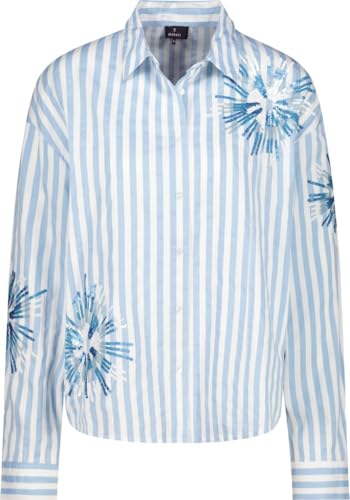 MONARI Gestreifte Bluse mit Pailletten Spring Water Ringel - 42 von MONARI