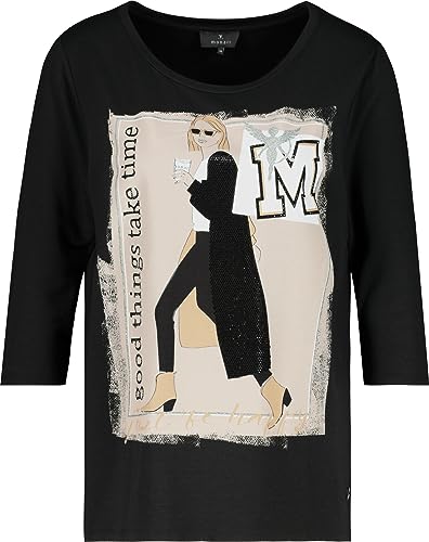 MONARI Halbarmshirt mit Print Shirt in Schwarz, Größe 36 von MONARI