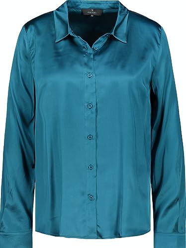 MONARI Hemdbluse Satin Bluse in Blau, Größe 46 von MONARI