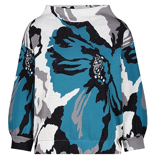 MONARI Pullover mit Blumen-Muster Pullover in Blau, Größe 36 von MONARI