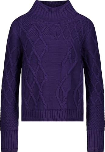 MONARI Strickpullover mit Mix-Zopfmuster Dark Purple - 40 von MONARI