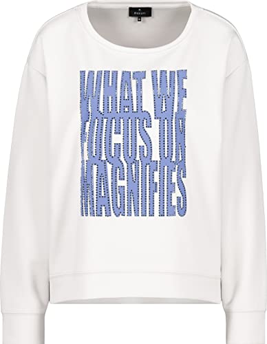 MONARI Sweatshirt mit Statement-Schriftzug Sweatshirt in Weiß, Größe 46 von MONARI