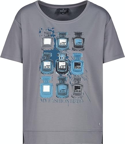 MONARI T-Shirt mit Flakon-Print Shirt in Grau, Größe 40 von MONARI