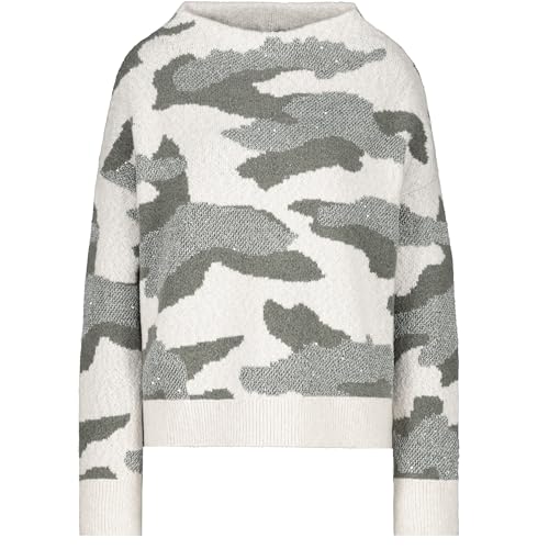 Monari Pullover mit Camouflage Muster Pullover in Grün, Größe 36 von MONARI