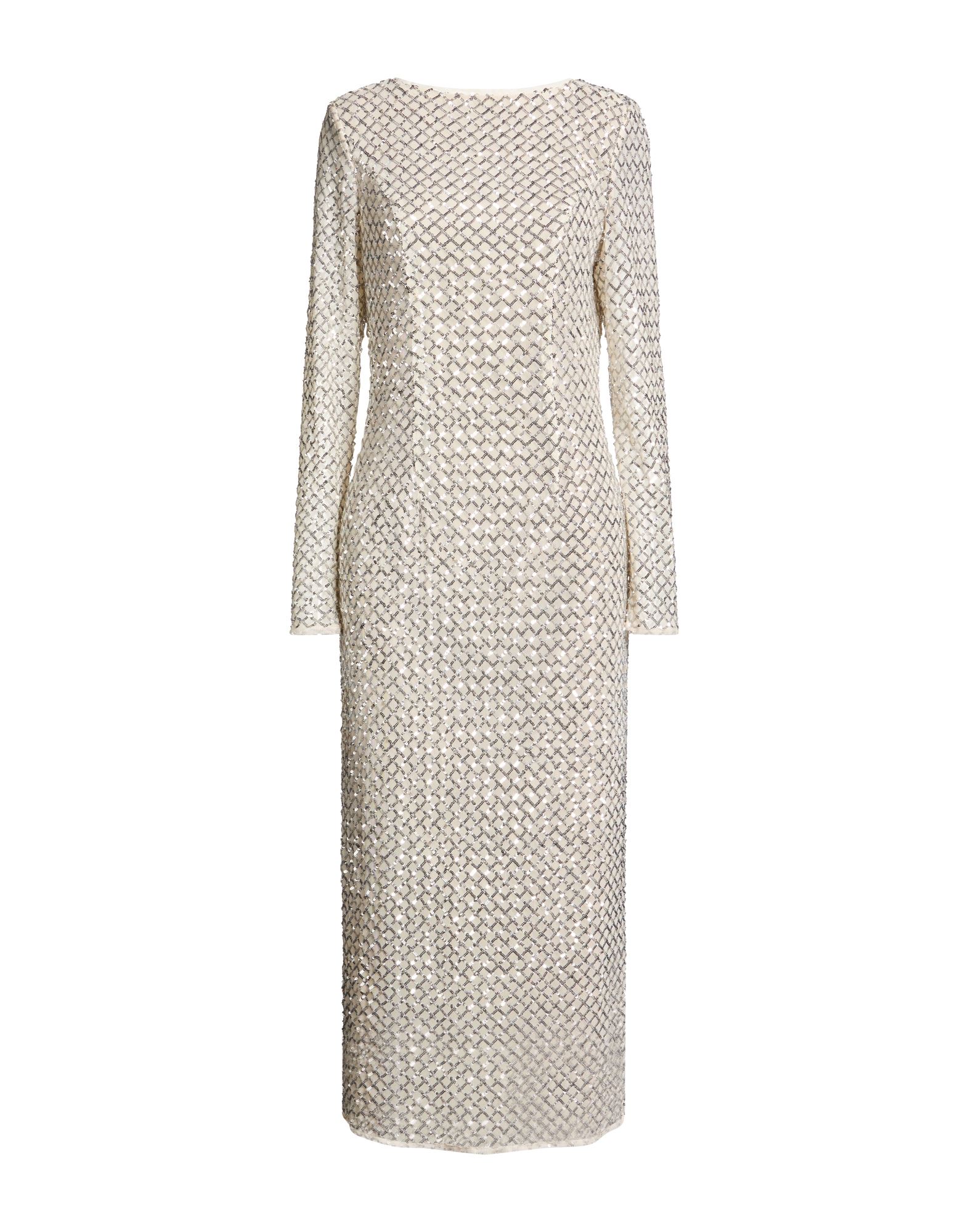 MONCHO HEREDIA Midi-kleid Damen Off white von MONCHO HEREDIA