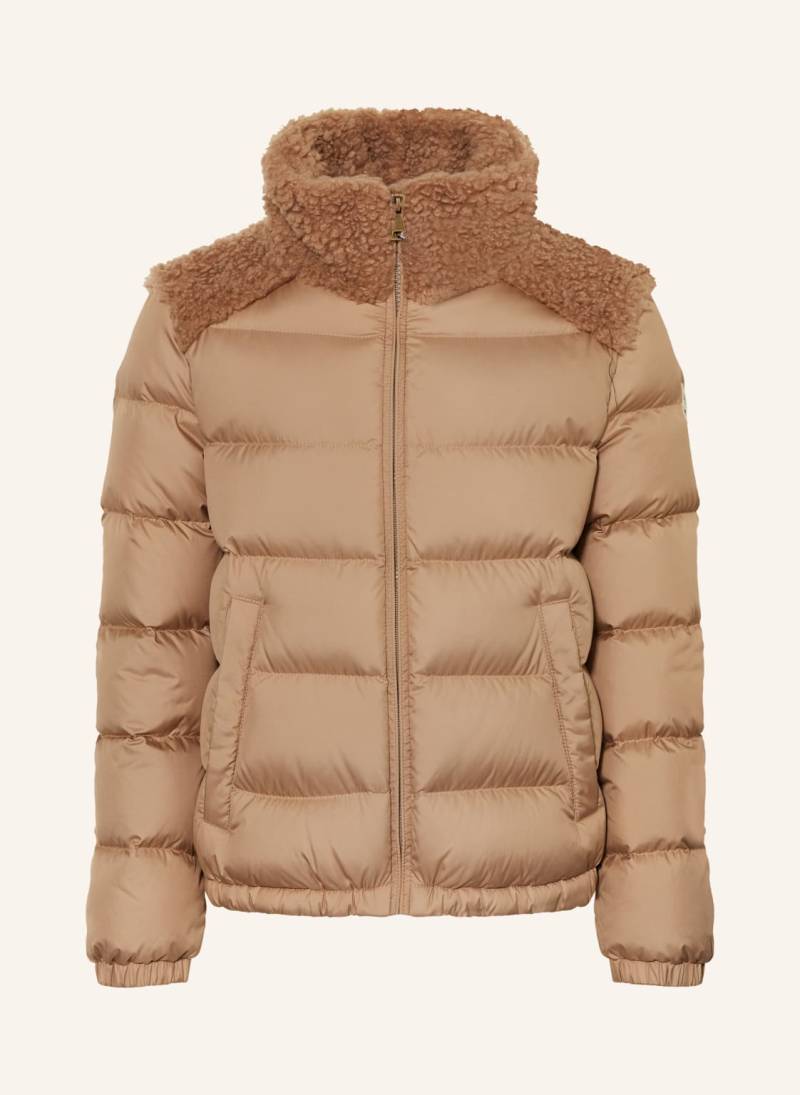 Moncler Enfant Daunenjacke Vard Mit Teddyfell rot von MONCLER enfant