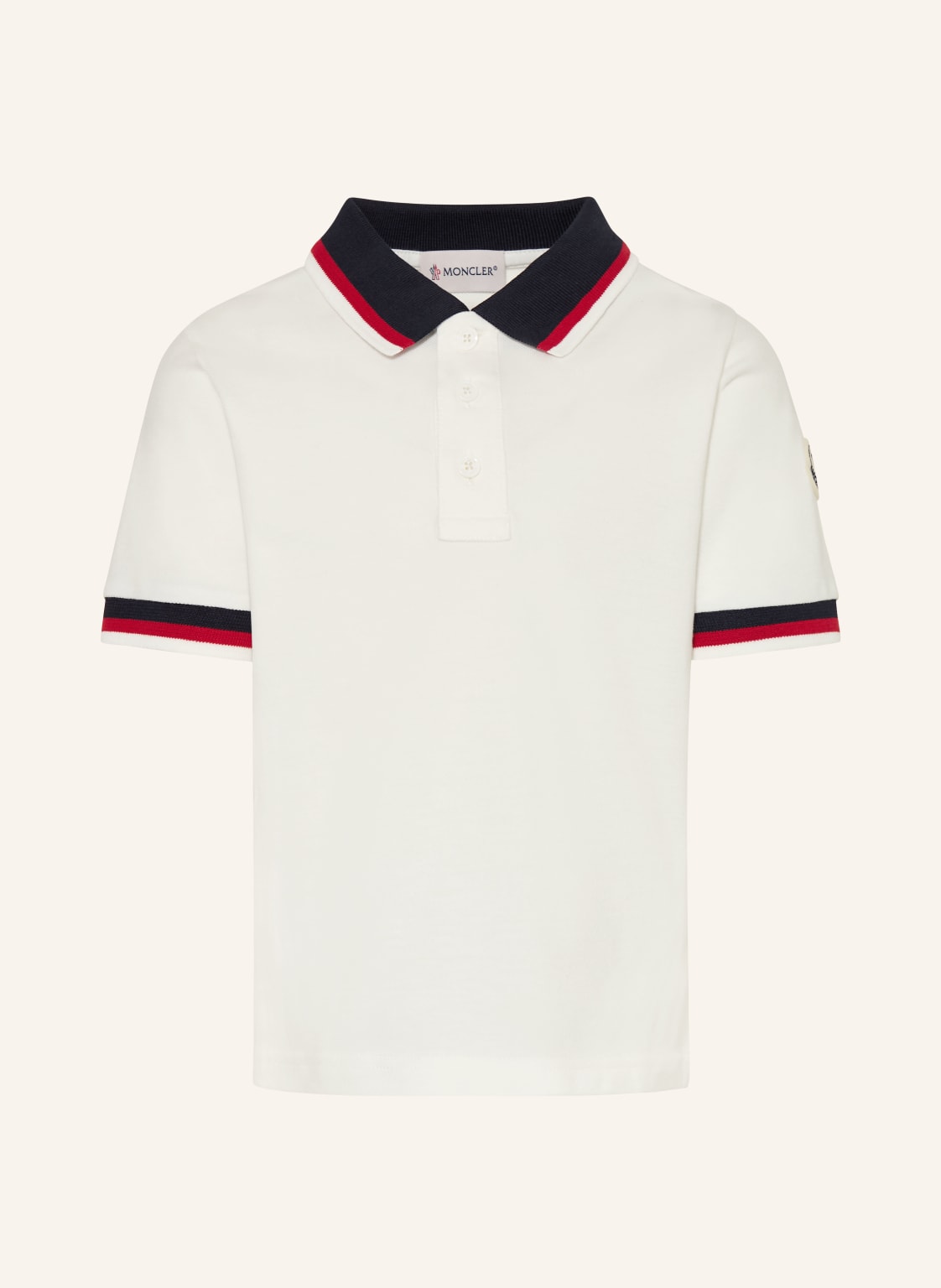 Moncler Enfant Piqué-Poloshirt weiss von MONCLER enfant