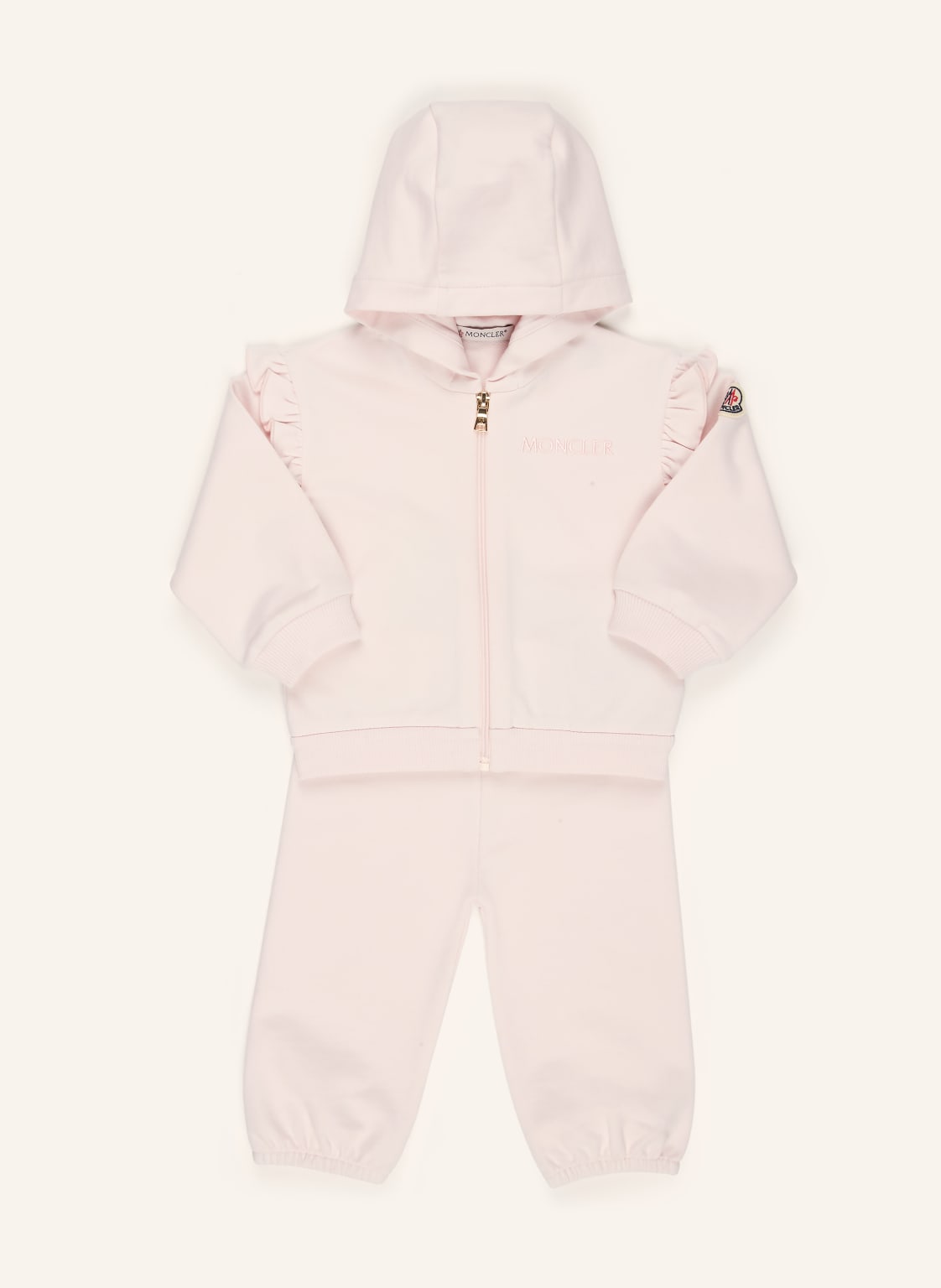 Moncler Enfant Set: Sweatjacke Und Sweatpants rosa von MONCLER enfant