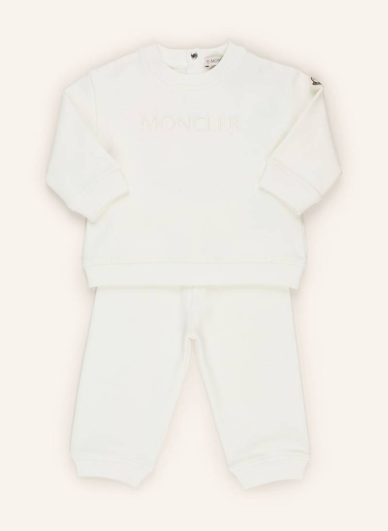 Moncler Enfant Set: Sweatshirt Und Sweatpants weiss von MONCLER enfant