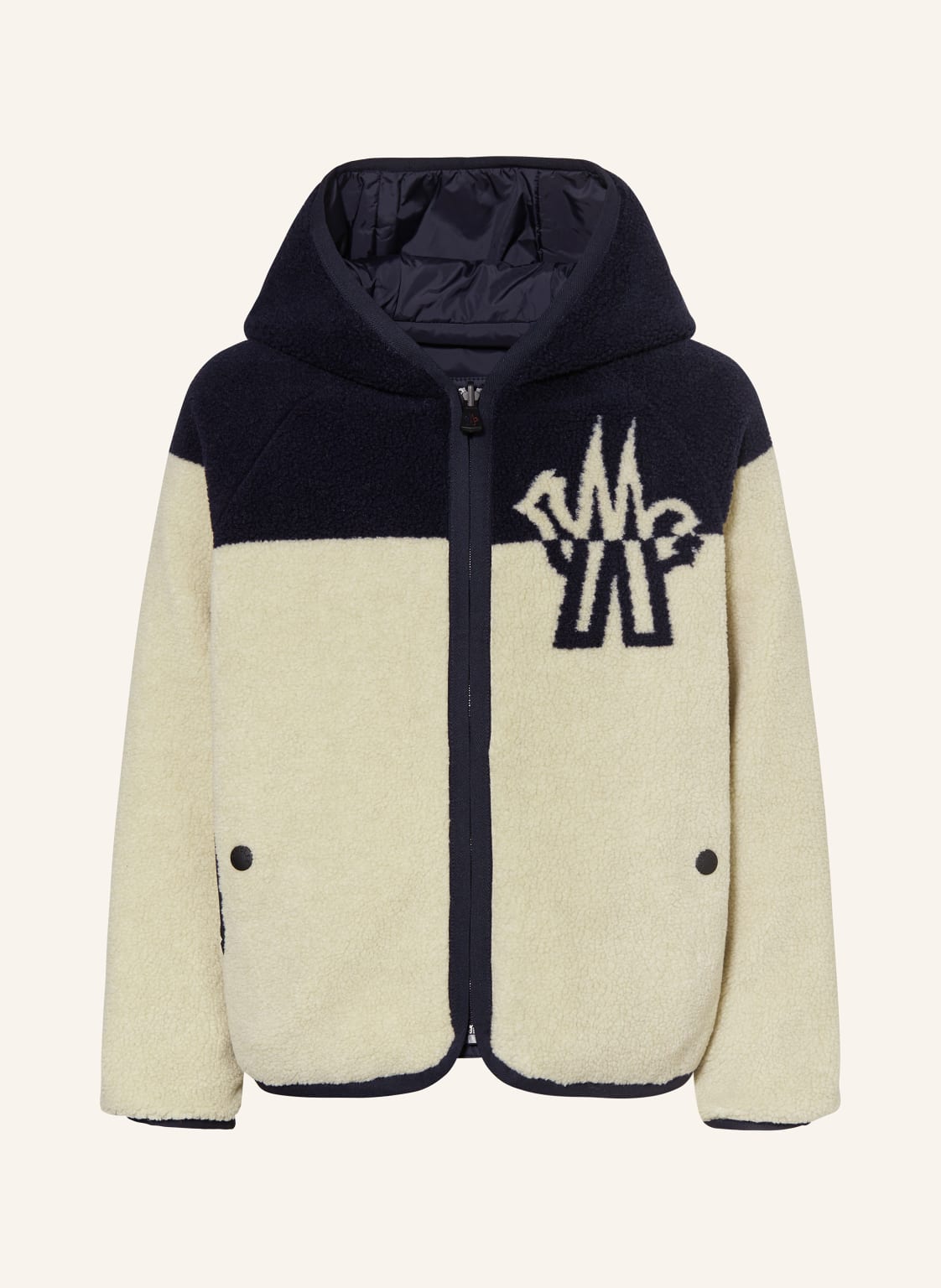Moncler Enfant Teddyfell-Jacke beige von MONCLER enfant