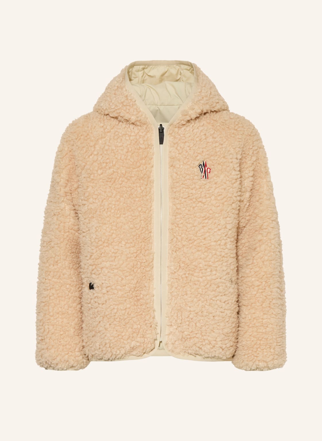 Moncler Enfant Teddyfell-Jacke rosa von MONCLER enfant