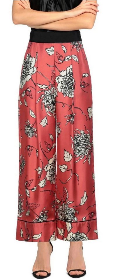 MONCLER Loungehose Damen Seidenhose Hose aus reiner Seide mit Blumenprint Gefertigt in Italien aus feinster, fließender Seide von MONCLER