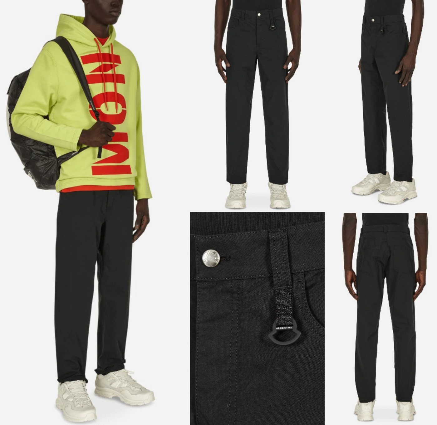 MONCLER Loungehose Moncler Genius Craig Green Cotton-Blend Trousers Chinos Pants Hose Bla von MONCLER