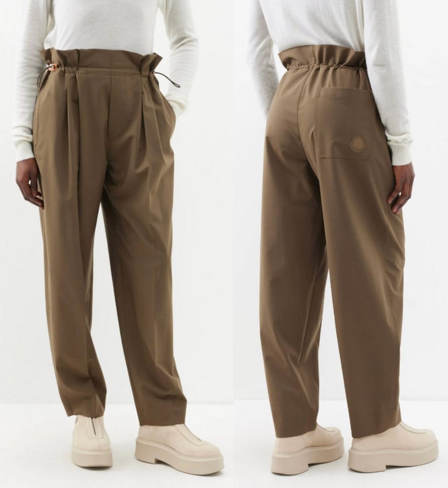 MONCLER Paperbag-Hose MONCLER Paperbag Trousers Edit Hose Twill wide-leg Lounge Pants New XS von MONCLER