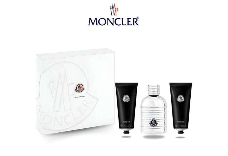 MONCLER Pflege-Geschenkset POUR HOMME Deluxe Set - Ideal zum Reisen & Verschenken, 3-tlg., Exklusiv + Limitiert von MONCLER