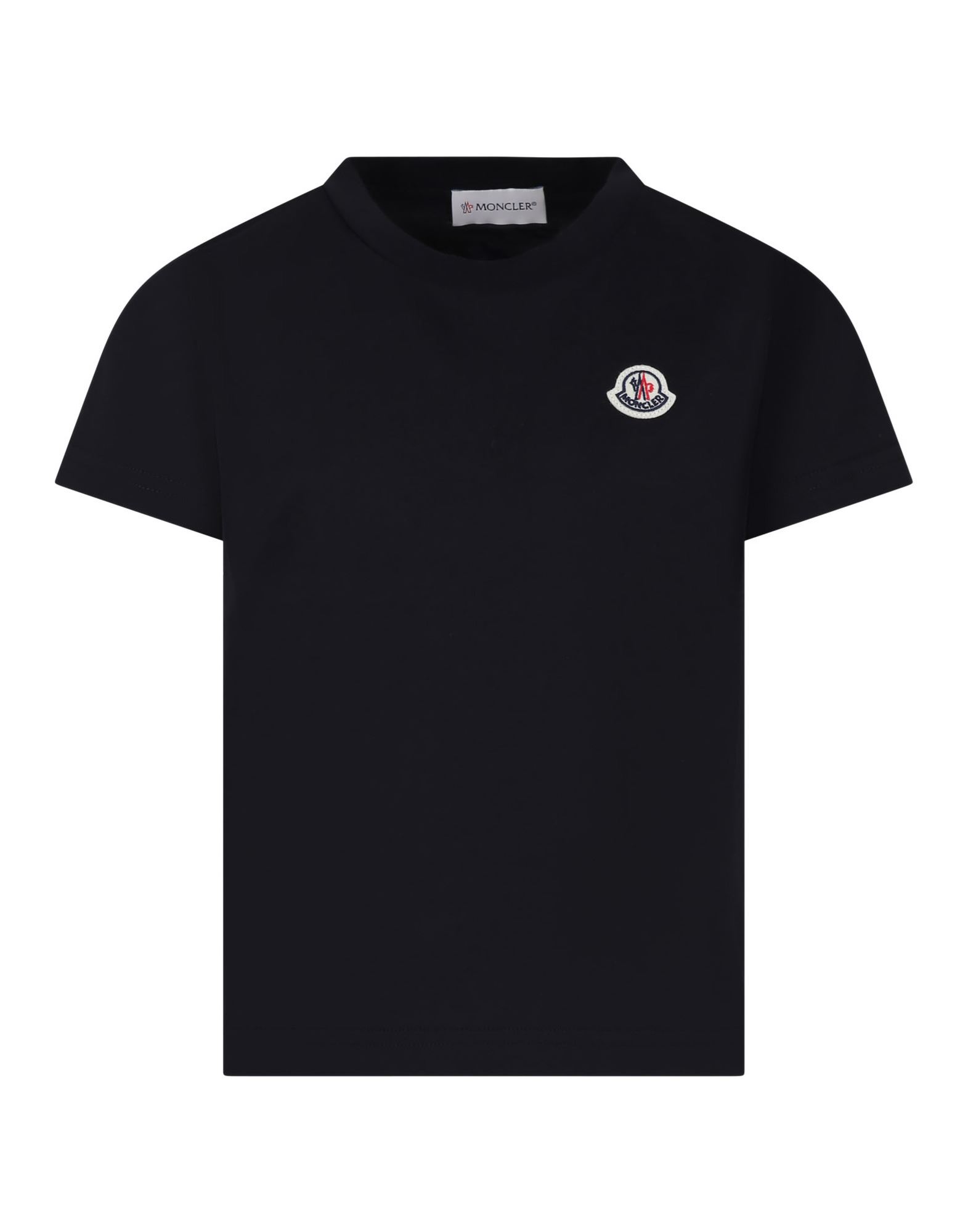 MONCLER T-shirts Kinder Schwarz von MONCLER