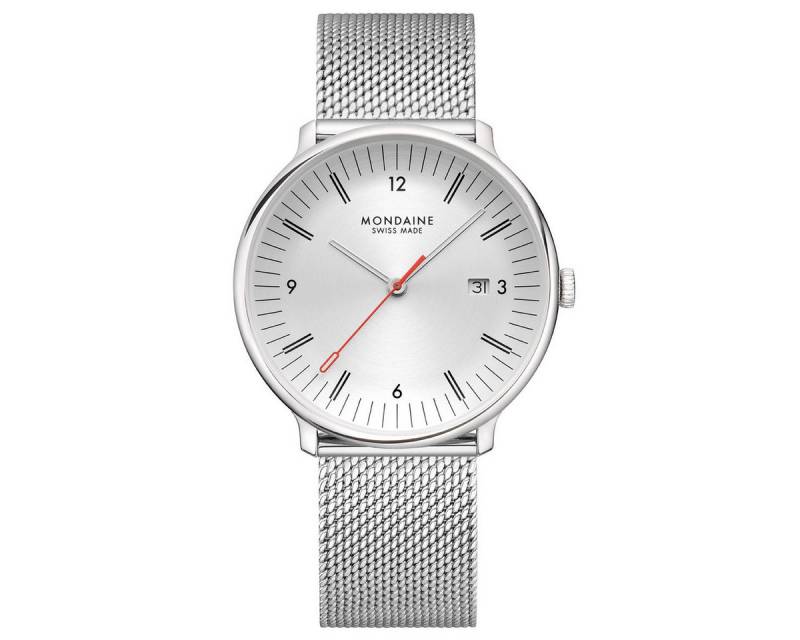 MONDAINE Quarzuhr Herren-Doppio mit Meshband von MONDAINE