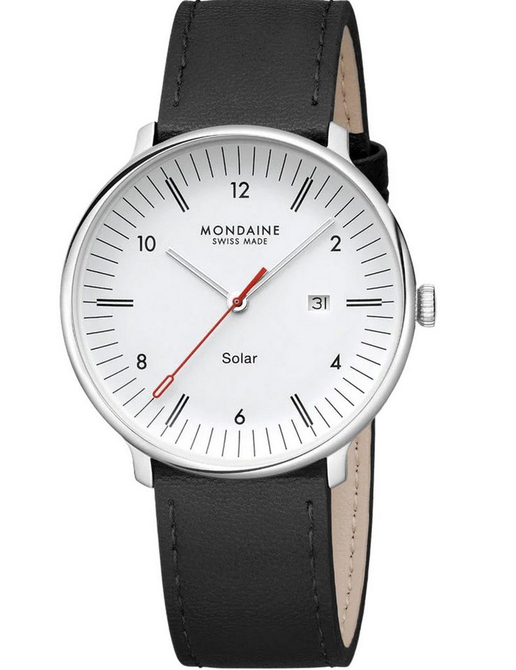 MONDAINE Quarzuhr Mondaine MLE.41910.LBV Herrenuhr Doppio Solar 41mm 5ATM Mondaine MLE.41910.LBV Herrenuhr Doppio Solar 41mm 5ATM von MONDAINE