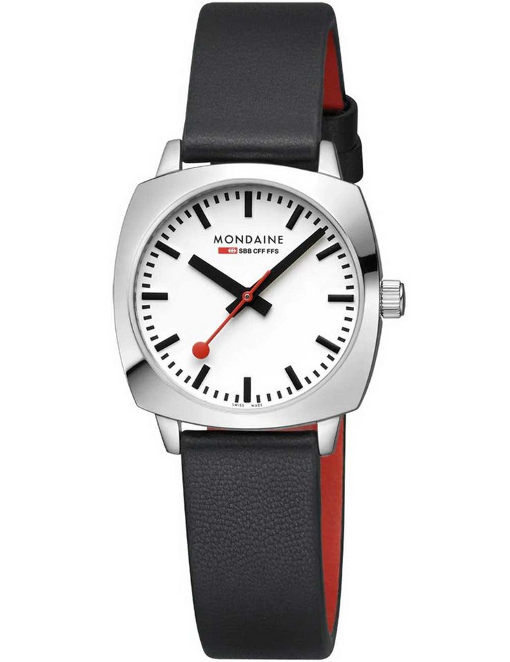 MONDAINE Quarzuhr Mondaine MSL.31110.LBV Damenuhr Petite Cushion 31mm 5ATM Mondaine MSL.31110.LBV Damenuhr Petite Cushion 31mm 5ATM von MONDAINE