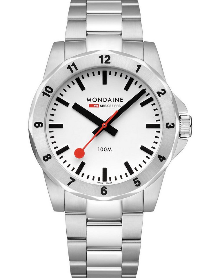 MONDAINE Quarzuhr Mondaine MSN.4211B.SK Herrenuhr Numeri 42mm 10ATM Mondaine MSN.4211B.SK Herrenuhr Numeri 42mm 10ATM von MONDAINE