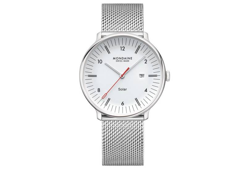 MONDAINE Solaruhr Unisex-Armbanduhr Doppio Solar Mesh 41 mm MONDAINE Solaruhr Unisex-Armbanduhr Doppio Solar Mesh 41 mm von MONDAINE