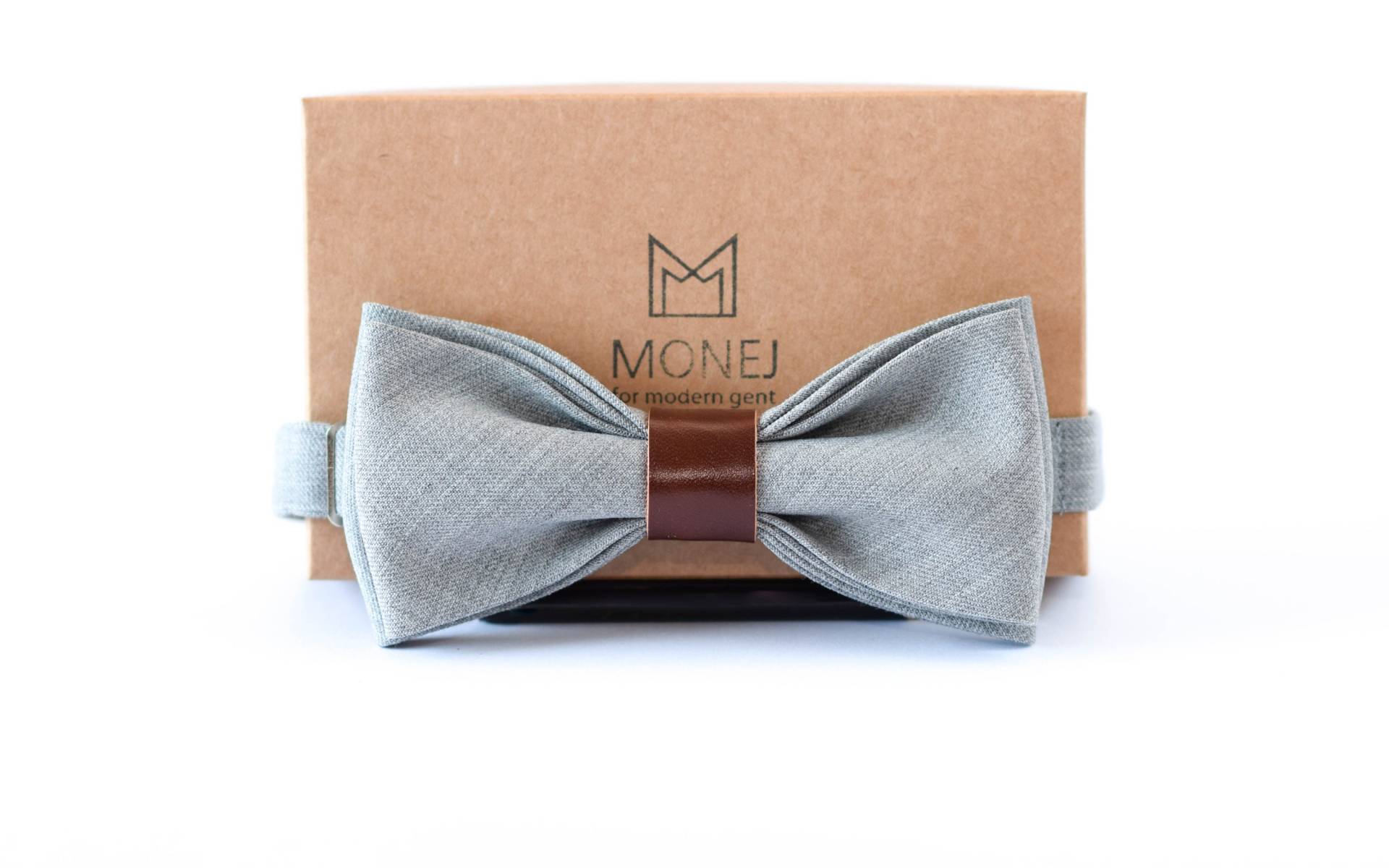 Graue Fliege Für Männer Und Jungen, Gebundene Fliege, Rustikale Hochzeitsfliege Bräutigam, Geschenk Freund, Ehemann, Vater, Chef von MONEJ