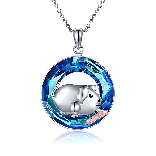 MONGAS Meerschweinchen Kette Sterling Silber Meerschweinchen Halskette Meerschweinchenschmuck Geschenke für Frauen Mädchen von MONGAS