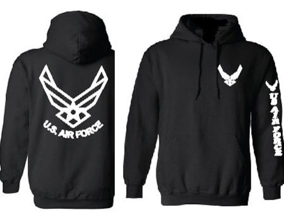 Us Air Force Kapuzenpullover Schwarz Weiß Design von MONIKUNIQUE555