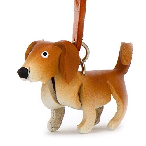 MONKIMAU Schlüsselanhänger Labrador Retriever Hunde Figur aus Leder von MONKIMAU