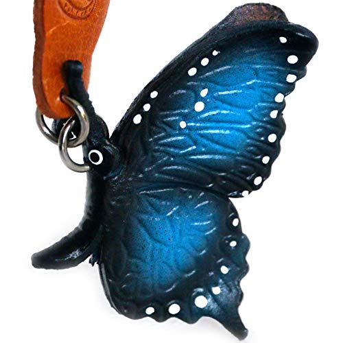 MONKIMAU Schlüsselanhänger Schmetterling Figur aus Leder Taschenanhänger Anhänger von MONKIMAU