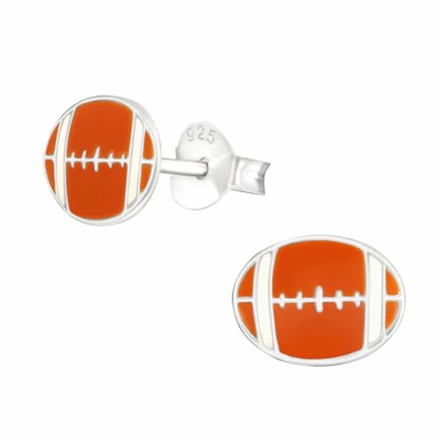 Monkimau 925 Sterling Silber American Football Ohrstecker für Kinder - Schmuck mit Teamgeist Symbol, Kinderschmuck, Geschenk von MONKIMAU