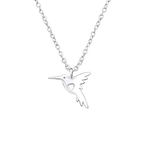 Monkimau Damen Ketten Kolibri Anhänger aus 925 Sterling Silver echt Silber mit 45cm Kette von MONKIMAU