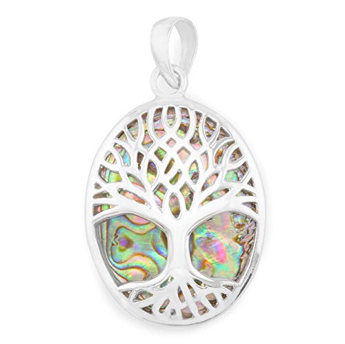 Monkimau Damen Anhänger Lebensbaum aus 925 Sterling Silver echt Silber mit Perlmutt von MONKIMAU