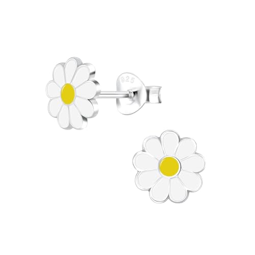 Monkimau Mädchen Ohrringe Blume | Ohrstecker aus 925 Sterling Silber | Kinderohrringe hypoallergen von MONKIMAU