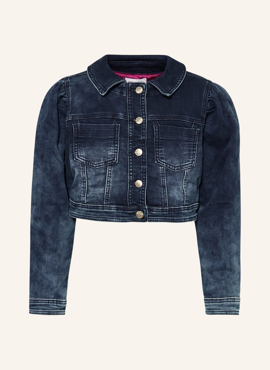 Monnalisa Cropped-Jeansjacke blau von MONNALISA