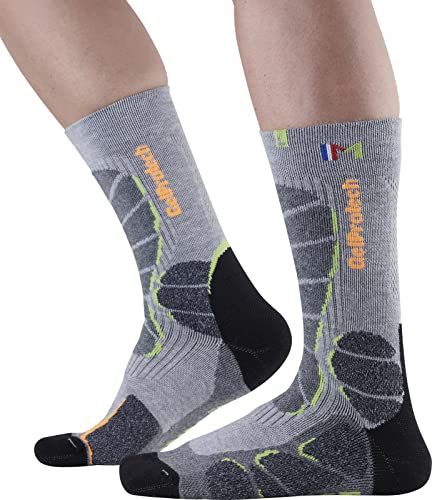 MONNET Unisex GELPROTECH Trekking Socken, Gris, 3738 von MONNET