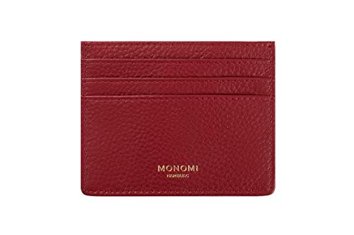 MONOMI Kartenetui aus Kunstleder mit RFID-Schutz und Geschenkbox 7 Fächer (Rot) von MONOMI