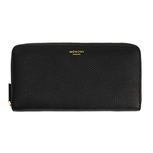 MONOMI Portemonnaie aus Kunstleder für Damen mit RFID-Schutz und Geschenkbox 10 Fächer (Schwarz) von MONOMI