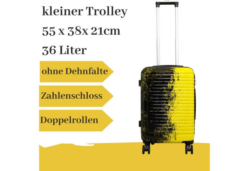 MONOPOL® Hartschalen-Trolley Hartschalentrolley Sierra schwarz-gelb S von MONOPOL®