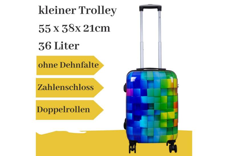 MONOPOL® Hartschalen-Trolley Motivkoffer 'Mosaik' S von MONOPOL®