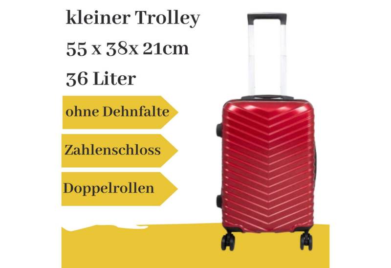 MONOPOL® Hartschalen-Trolley kleiner Hartschalentrolley Meran rot gepunktet von MONOPOL®