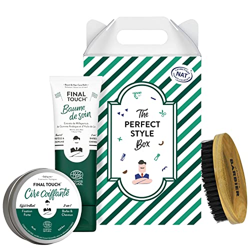 Geschenkset für Herren von Mr. Barbier | Styling & Pflegend | Natürlich, Vegan, Französisch | Styling Wax, Pflegebalsam & Bürste 2-in-1 Bart und Haar | Für eine bewährte Frisur Geschenkset für Herren von Mr. Barbier | Styling & Pflegend | Natürlich, Vegan, Französisch | Styling Wax, Pflegebalsam & Bürste 2-in-1 Bart und Haar | Für eine bewährte Frisur von MONSIEUR BARBIER