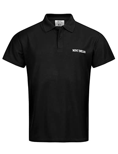 MONT EMILIAN "Caen Herren Basic Polo-Shirt (as3, Alpha, 3X_l, Regular, Regular, Schwarz) von MONT EMILIAN