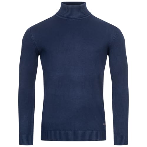 MONT EMILIAN Le Mans Herren Rollkragenpullover Strickpullover, modischer Herrenpullover (DE/NL/SE/PL, Alphanumerisch, L, Regular, Regular, Blau) von MONT EMILIAN