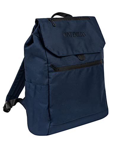 MONT EMILIAN Rucksack für Damen und Herren, als Rolltop oder mit Klappdeckel. Daypack für Freizeit, Alltag, Uni, Ausflüge oder als Handgepäck. Mit 17, 24 oder 29,5 Liter Volumen (Brest Navy) von MONT EMILIAN