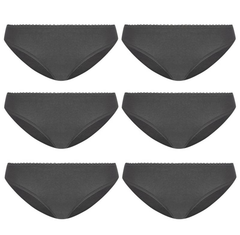 MONT EMILIAN Tangaslip MONT EMILIAN Damen Slips oder Tangas im 6er-Pack (Set besteht aus sechs Slips / Tangas) Flachnähte für weniger Reibung und mehr Komfort von MONT EMILIAN